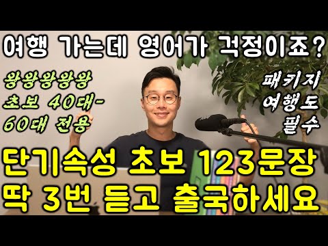 너무너무너무 쉬워서 영어 전혀 못하는 50대도 여행가서 바로 쓰는 123개 문장 엄선, 벼락치기