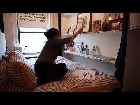 Woman's half-bedroom apt has awesome design - Tiny, Eclectic, Amazing Spaces video