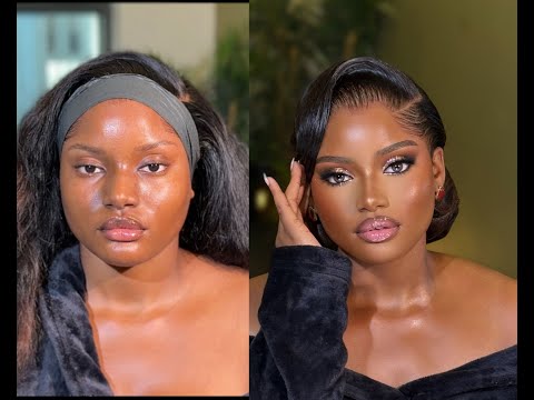 Nigerian Bridal Makeup on Chocolate Skin For Beginners
