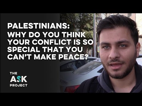 Palestinians: Why do you think you are so special and can't make peace?