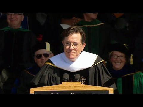 Stephen Colbert gives a funny farewell to Wake Forest University class of 2015