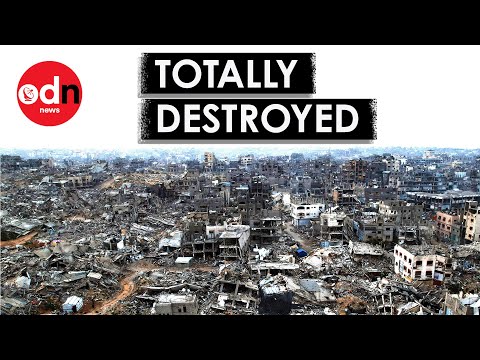 Raw Drone Footage Shows Destruction of Northern Gaza Strip