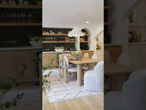 Chic Dry Bar Makeover | Riverside Project Tour | Emerald Green Mosaic Tile Arch Drybar