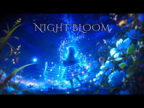 Melody of the Glowing Night | Magical Fantasy Music with Blue Flowers
