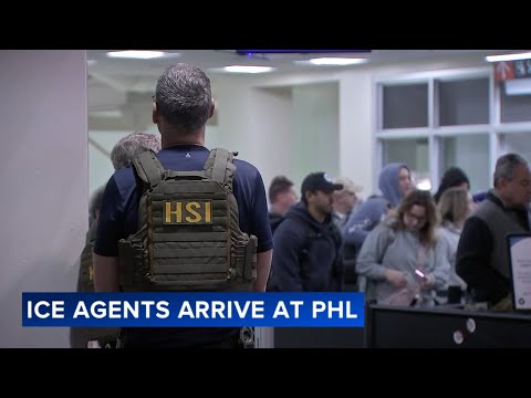 Passengers react to seeing ICE agents at Philadelphia International Airport