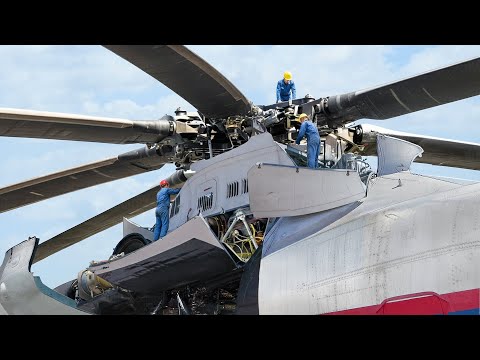 Crazy Process of Starting the Giant Soviet Mi-26 Helicopter