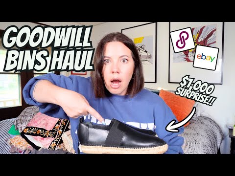 I got a $1,000 Surprise at the Goodwill Bins Thrifting for Items to Resell on Poshmark and Ebay!