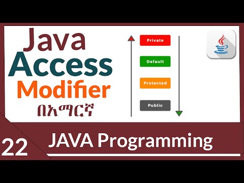 java access modifier java programming for beginners in Amharic 2022
