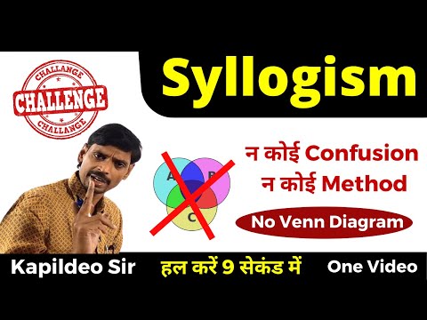 Syllogism Reasoning Tricks || Syllogism shortcut/Best Trick/Problems - 100/50 Method || By Kd. Sir