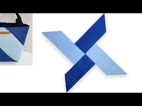 DIY  청바지 조각으로 간단하고 쉽게 손가방 만들기/How to make a simple and easy hand bag/청바지 리폼/Upcycling jeans/작은 가방
