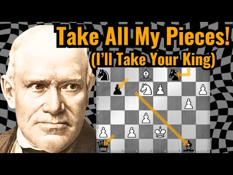 The GREATEST Chess Game Ever Played - White's Immortal Sacrifice Of EVERY Piece But 3 For Checkmate!