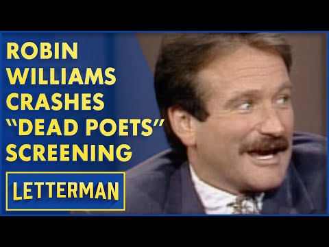 Robin Williams Crashes A "Dead Poet's Society" Screening | Letterman