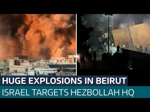 Hezbollah leader thought to be target of huge Israeli bombardment on Beirut | ITV News