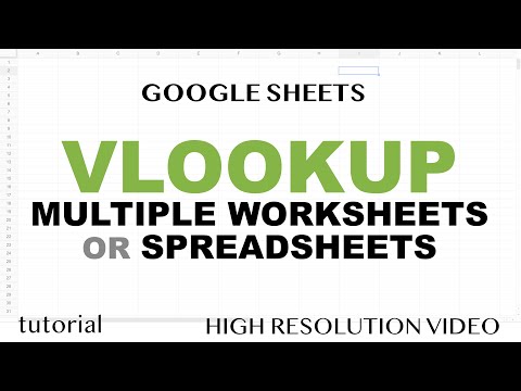 VLOOKUP from Multiple Worksheets (Tabs, Sheets) or Spreadsheets (Files) - Google Sheets