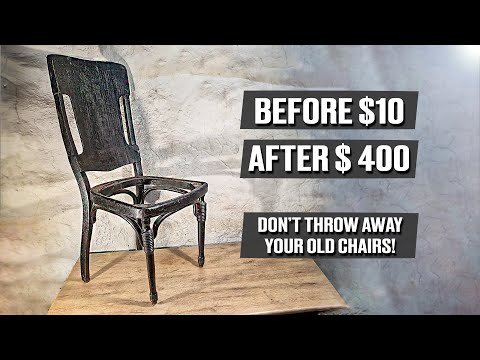 A touching restoration of a GERMAN 150-year-old chair | Restoration of antique
