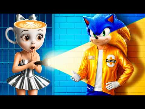 Золотой Соник против Серебряной Балерины Капучино в колледже!