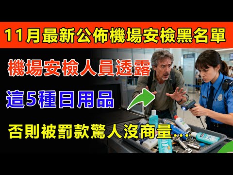 11月最新發布:機場安檢黑名單!這5種日用品千萬別帶,罰款驚人到時候後悔就完了!#百科密码 #生活經驗 #機場 #百科