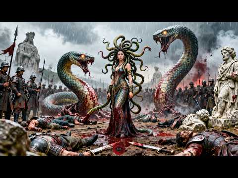Woman sacrificed, becomes snake demon slaughtering army.