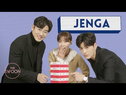 Ha Ji-won, Yoon Kye-sang, and Jang Seung-jo play Jenga [ENG SUB]