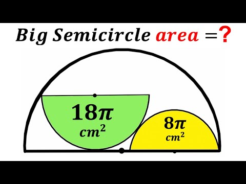 Can you find area of the largest semicircle? | (Semicircles) | #math #maths | #geometry