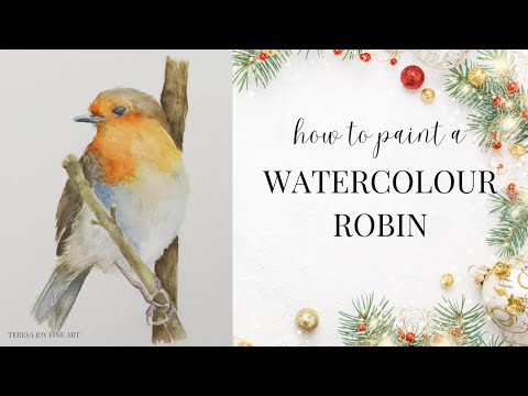 How to Paint a Christmas Robin in Watercolour - Beginner Friendly