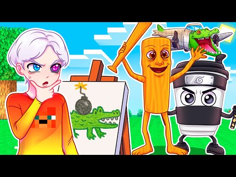 😨 Я Прожил 100 Дней ПОЛУЧАЯ ВСЕ ЧТО НАРИСУЮ в Майнкрафт!