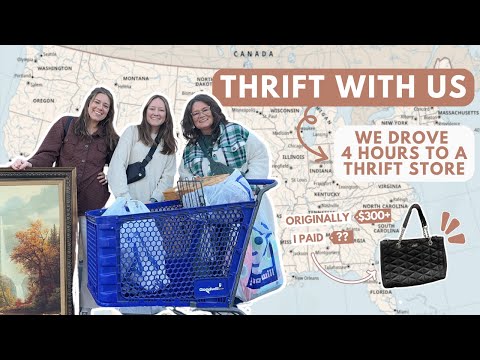 Road Trip to my FAVORITE Thrift Store | Thrift With Me | Thrift Haul Try On | Goodwill Thrift Haul