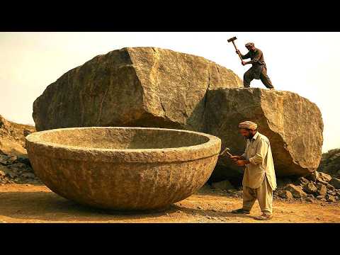 Pakistani Workshop Secrets for Making Fountains From Large Stones - @Amazing Experts