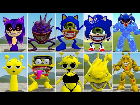 NEW EVOLUTION OF ALL SHIN SONIC TAPES VS ALL NEW SPRUNKI SIMON MECHATITAN ? in Garrysmod!,...