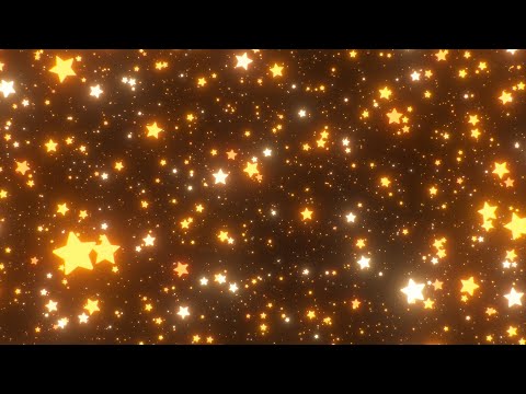 Night Bed Time Gold Yellow Glow Stars Sparkling Raining Falling Down 4K VJ Loop Moving Background