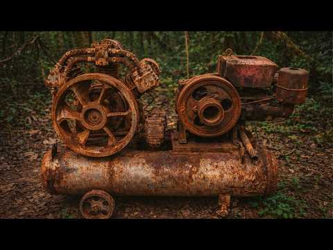 Restore Old Vintage Dead Large Capacity Air Compressor