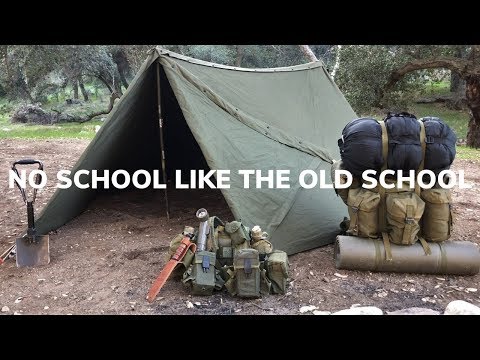 Solo Overnighter Using Old School Military Gear and Campfire Chili Mac
