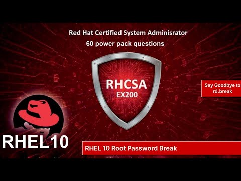 RHEL 10 Root Password Reset No Need chroot & rd.break | RHCSA 60 PowerPackedQuestions
