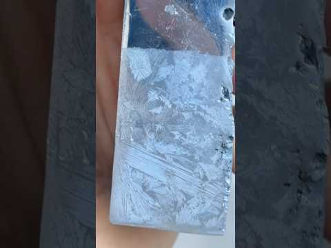 Homemade meteorite CAN be etched! #experiment #metallurgy #metalworking #science #materialsscience