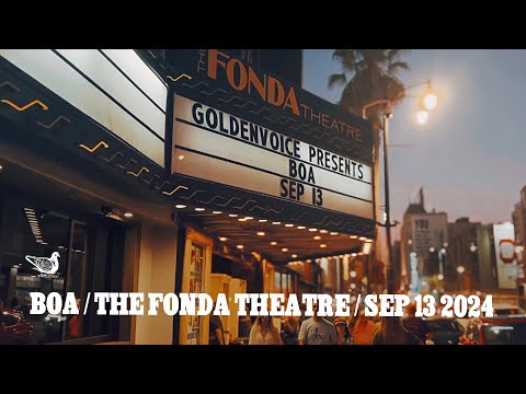 Bôa “Duvet” live at The Fonda Theatre w/ Rocket - Hollywood, CA - Sept 13, 2024