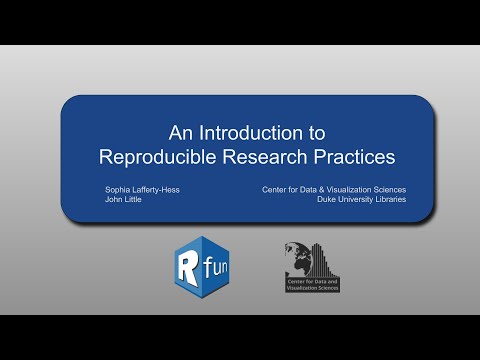 An Introduction to Reproducible Research Practices