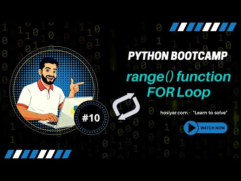 Python Programming Bootcamp #10 | range() & for Loop in Python — Repeat Code the Smart Way