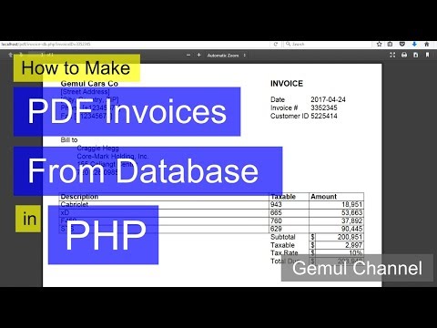 How to Make PDF Invoices From Database in PHP | PHP FPDF Tutorial #example1
