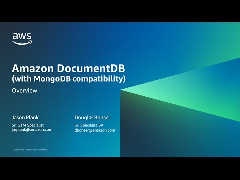 Introduction to Amazon DocumentDB (with MongoDB compatibility) with demos - AWS Virtual Workshop