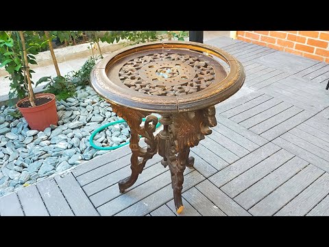 I restored this gorgeous coffee table! And I built a cabinet for cat food.