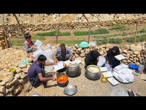 Eid al-Adha Special: Cooking and distributing stew among mountain nomads | Iran nomadic culture🕋✨