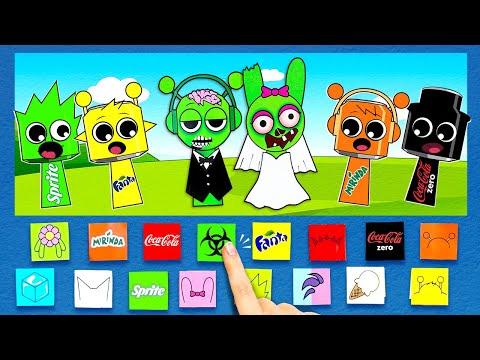 Zombie Virus On Sprunki Wedding 😱🧟*Save Sprunki In The Coolest Paper Gamebook*
