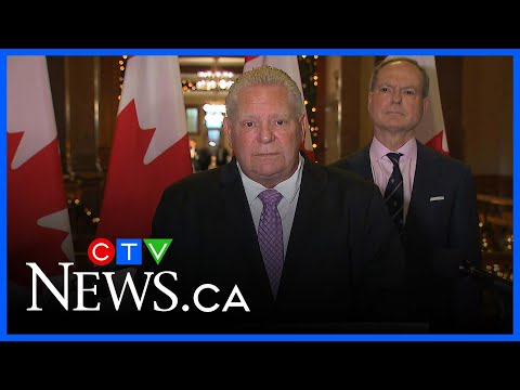 Premier Doug Ford speaks after first ministers meeting