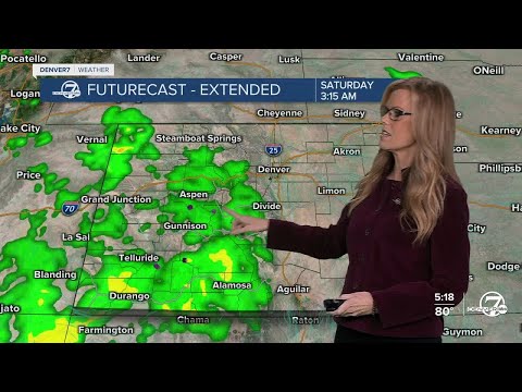 Rain pushes into Colorado, cooler for Friday