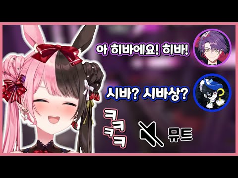 몬도의 의도치 않은 개그에 뮤트하고 웃는 히나노 [브이스포 / 타치바나 히나노]