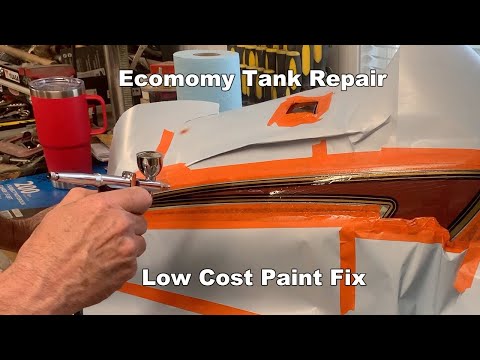 Fixing some paint & clear on a Honda tank