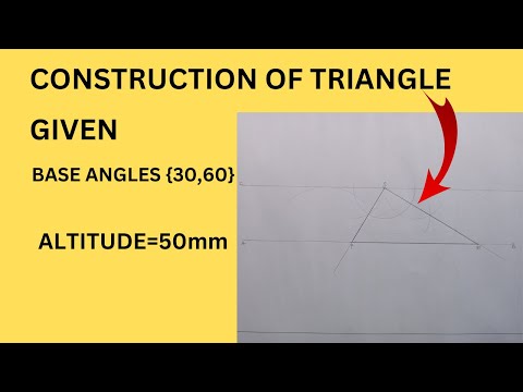 Hoe to construct a triangle given base angles and the altitude