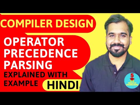 Operator Precedence Parsing Explained With Solved Example in Hindi l Compiler Design Course