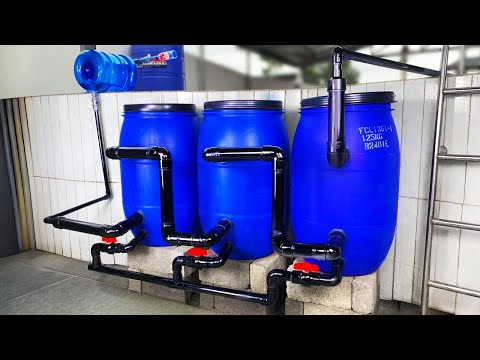 I never have to buy water again! How to make a 3-in-1 water filter from PVC drainage pipes