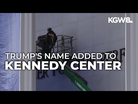 Kennedy Center adds Trump's name to the memorial Congress created for John F. Kennedy